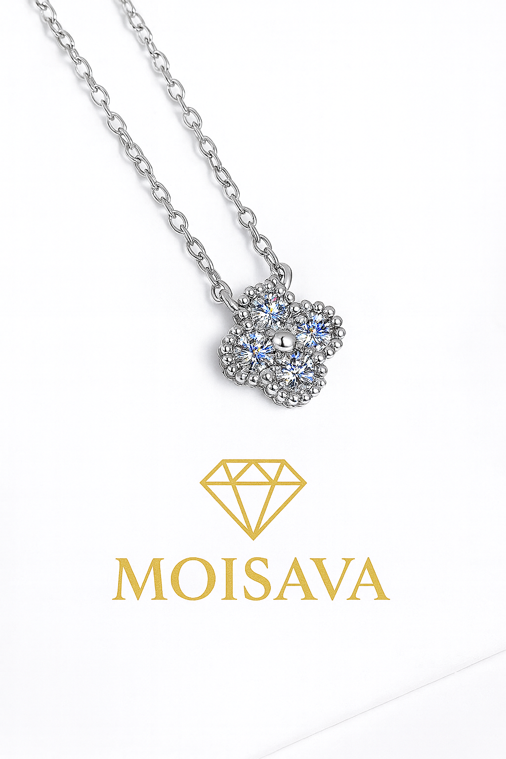 Moissanite Clover Necklace