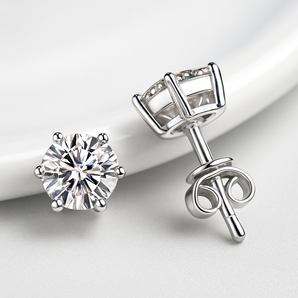 Moissanite Stud Earrings