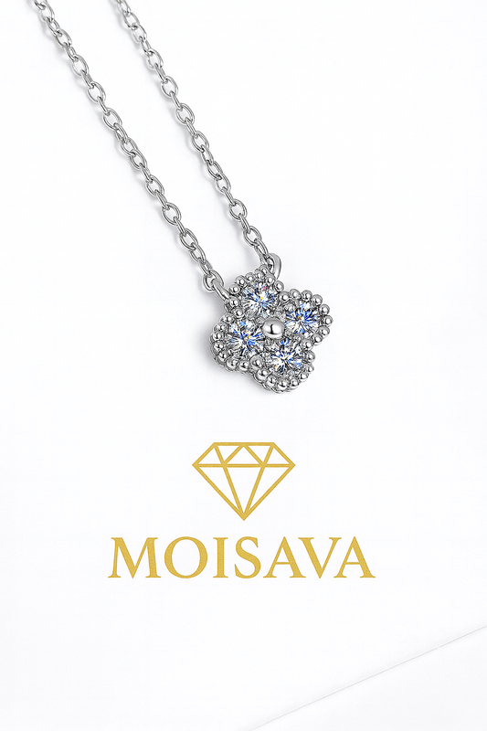 Moissanite Clover Necklace